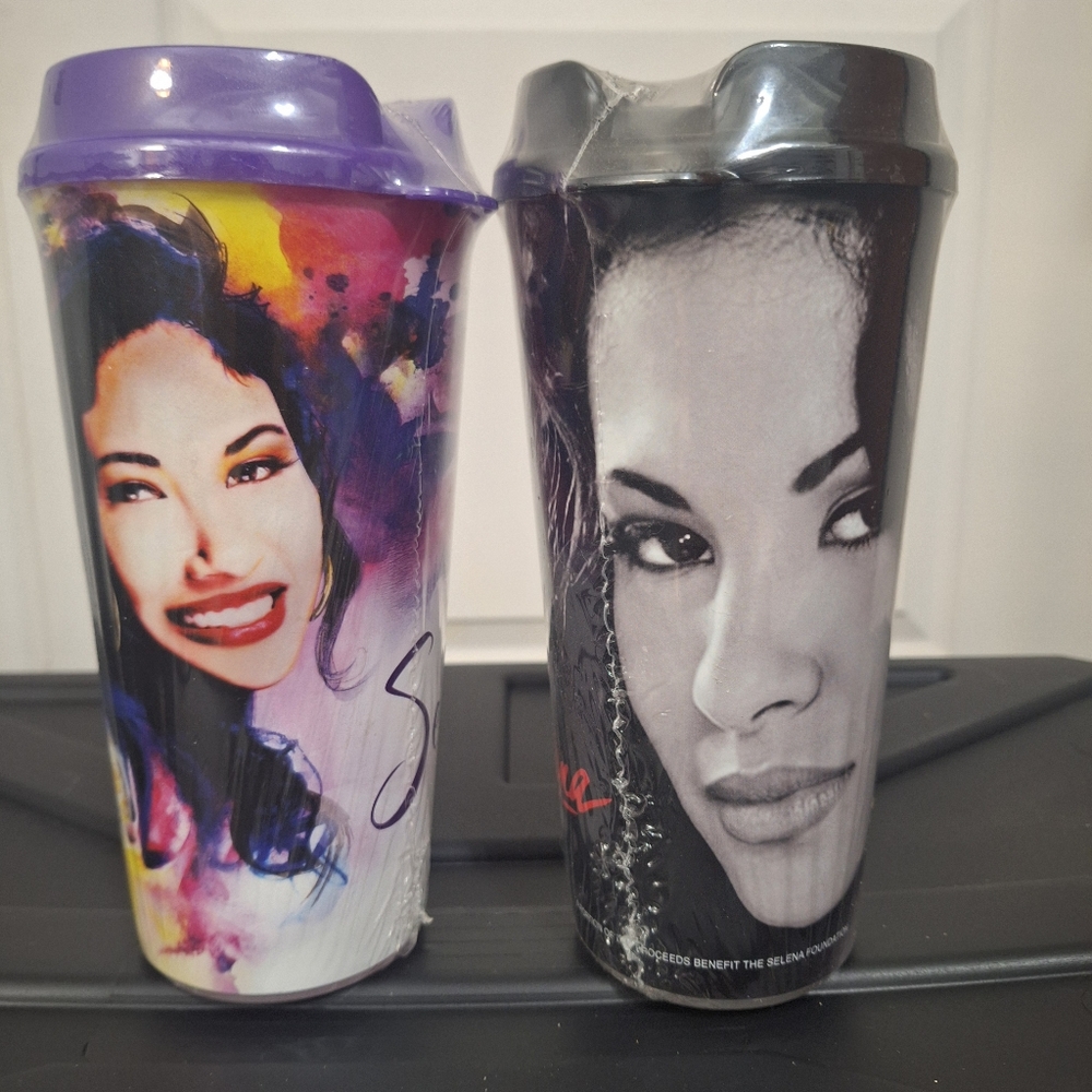 Selena Commemorative Fiesta De La Flor Tumblers Set Of Two Sealed